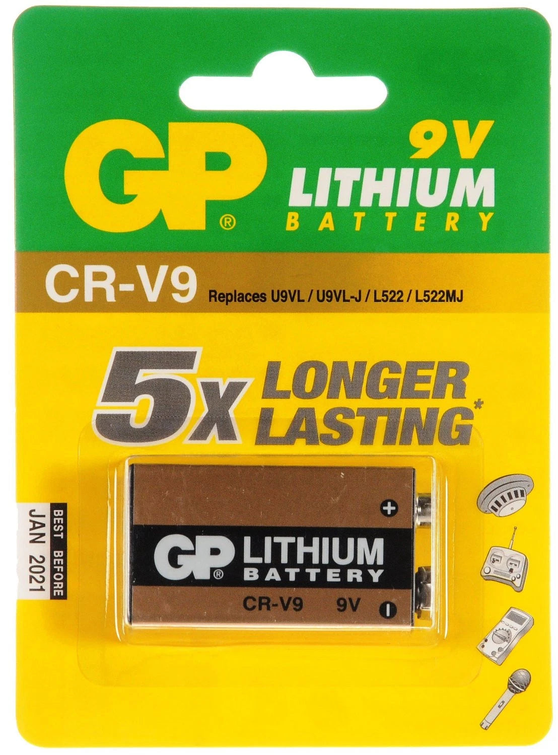 9 Volt Lithium 9V Battery Exp.2020 4 pack
