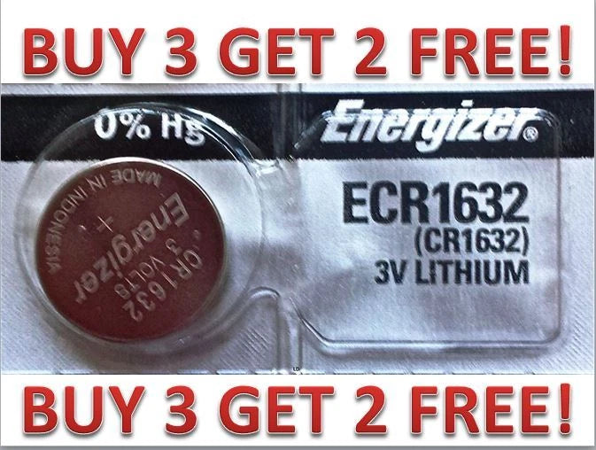 Energizer ECR1632 CR 1632 Lithium 3V Battery Brand NEW BUY 3 GET 2 FREE!!