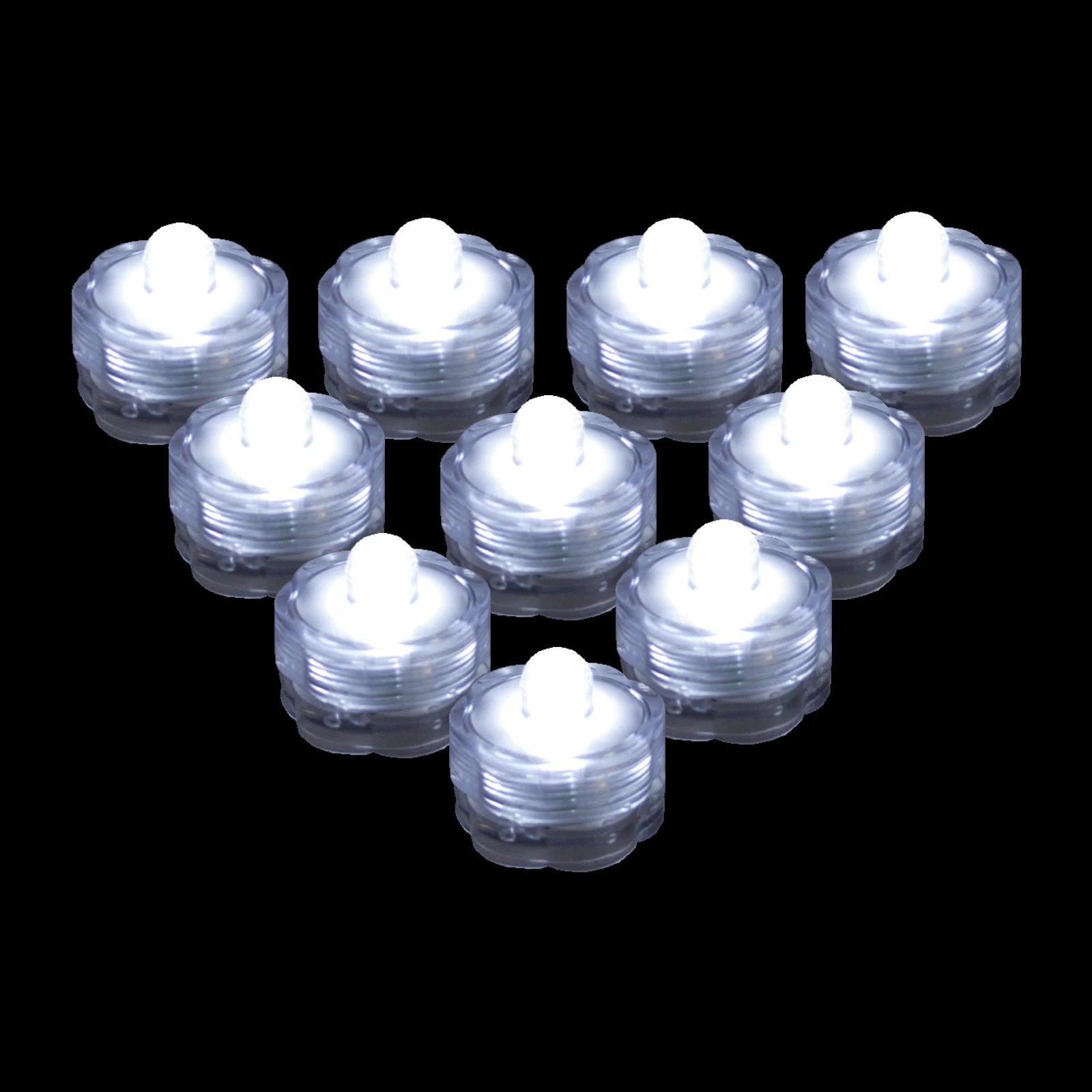 Submersible Waterproof Battery LED Tea Light ~ Wedding Decoration~WHITE~ 10 Pack