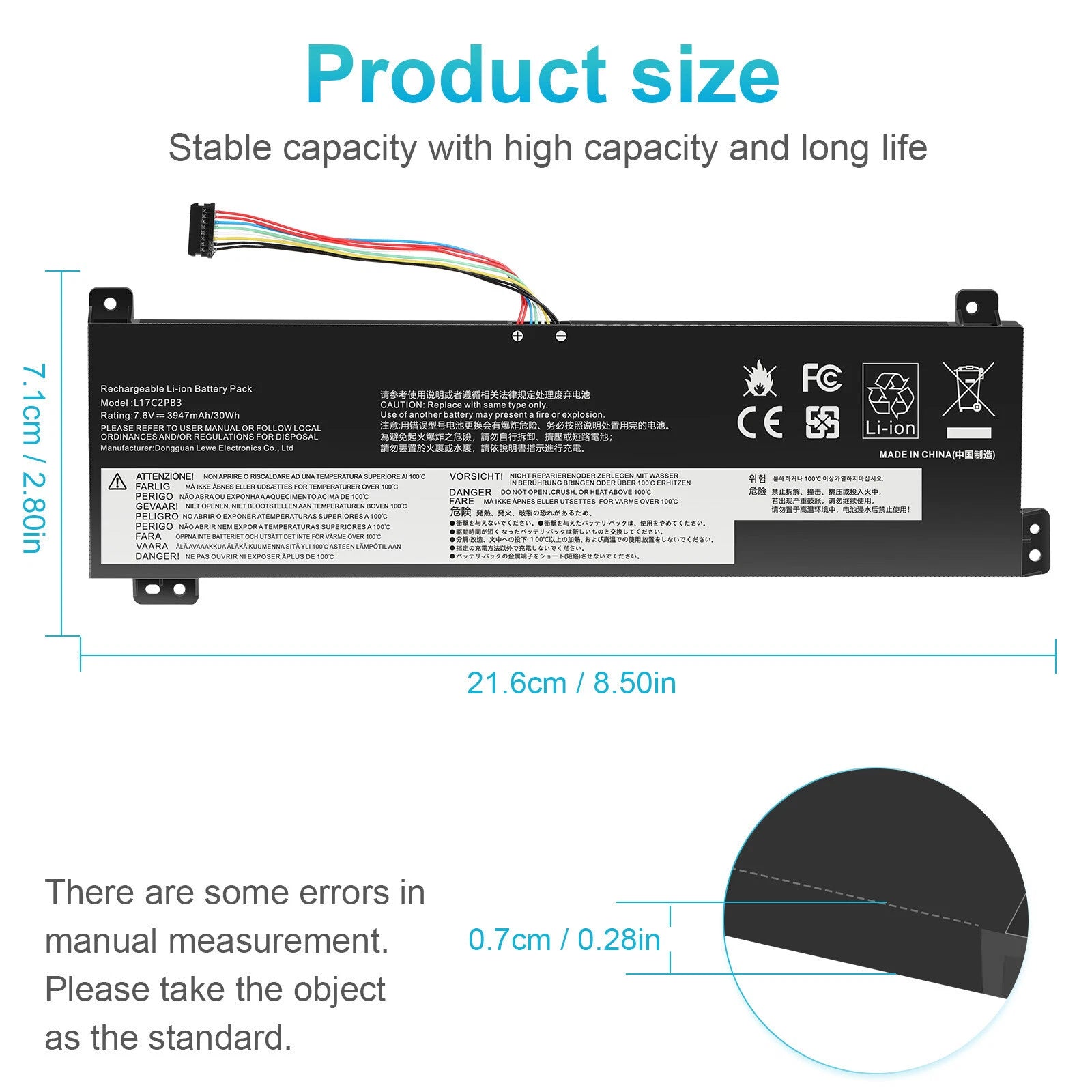 L17M2PB3 L17C2PB3 Laptop Battery For Lenovo V130-15IGM V130-15IKB V530-14IKB