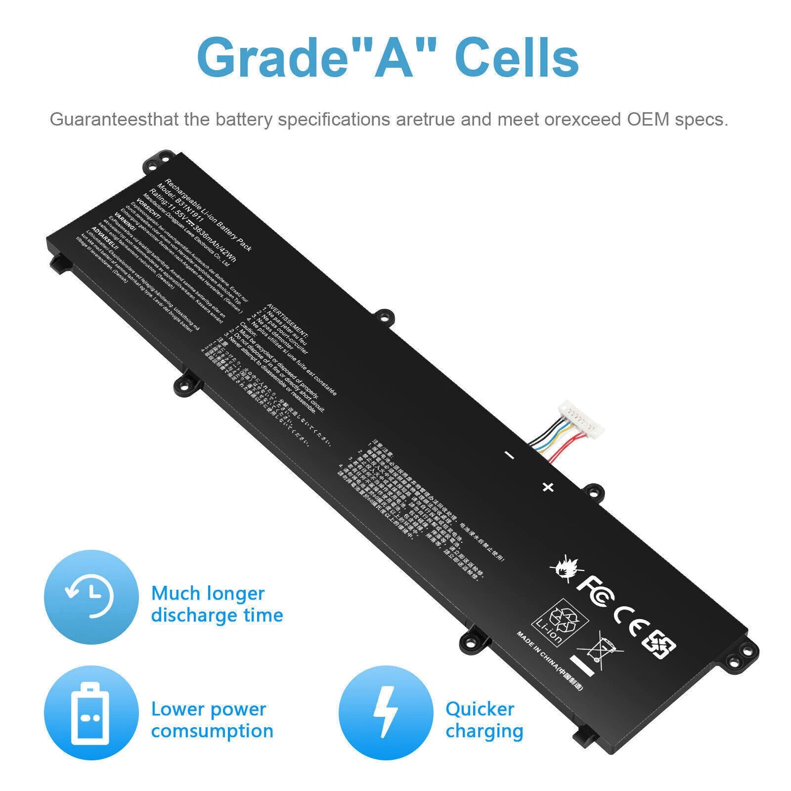 B31N1911 C31N1911 Battery For ASUS VivoBook Flip TM420IA TP470EA TP470EZ X421DA