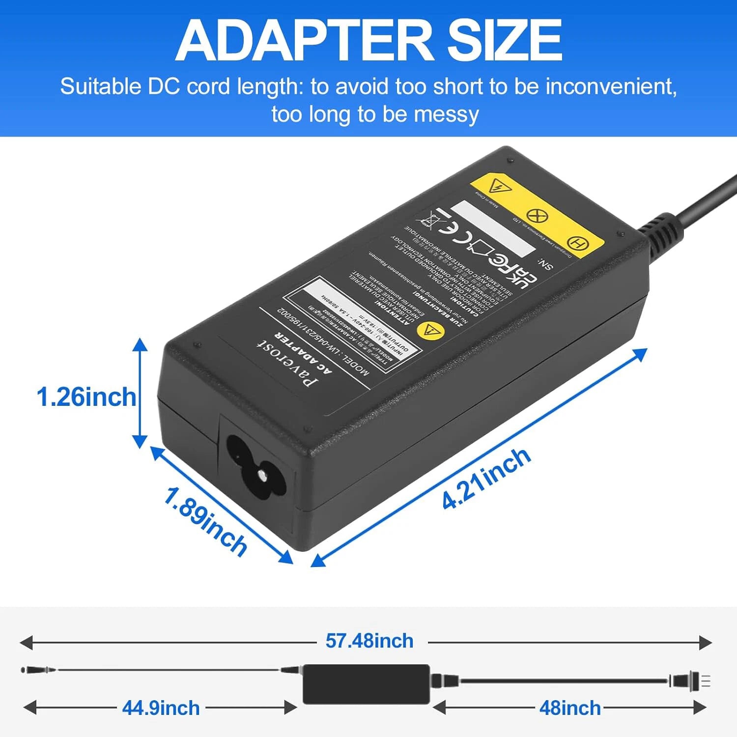 for HP EliteBook 840-G3 840-G4 840-G5 850-G3 850-G4 850-G5 G7 65W ChargerAdapter