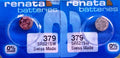 379 RENATA WATCH BATTERIES SR521SW (2piece) New packaging Authorized Seller