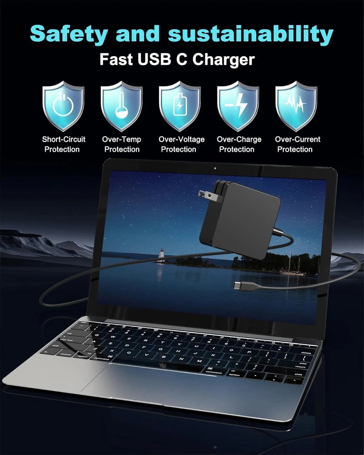 65W Laptop Charger Compatible for Dell USB Type C Computer Latitude 5420 5430