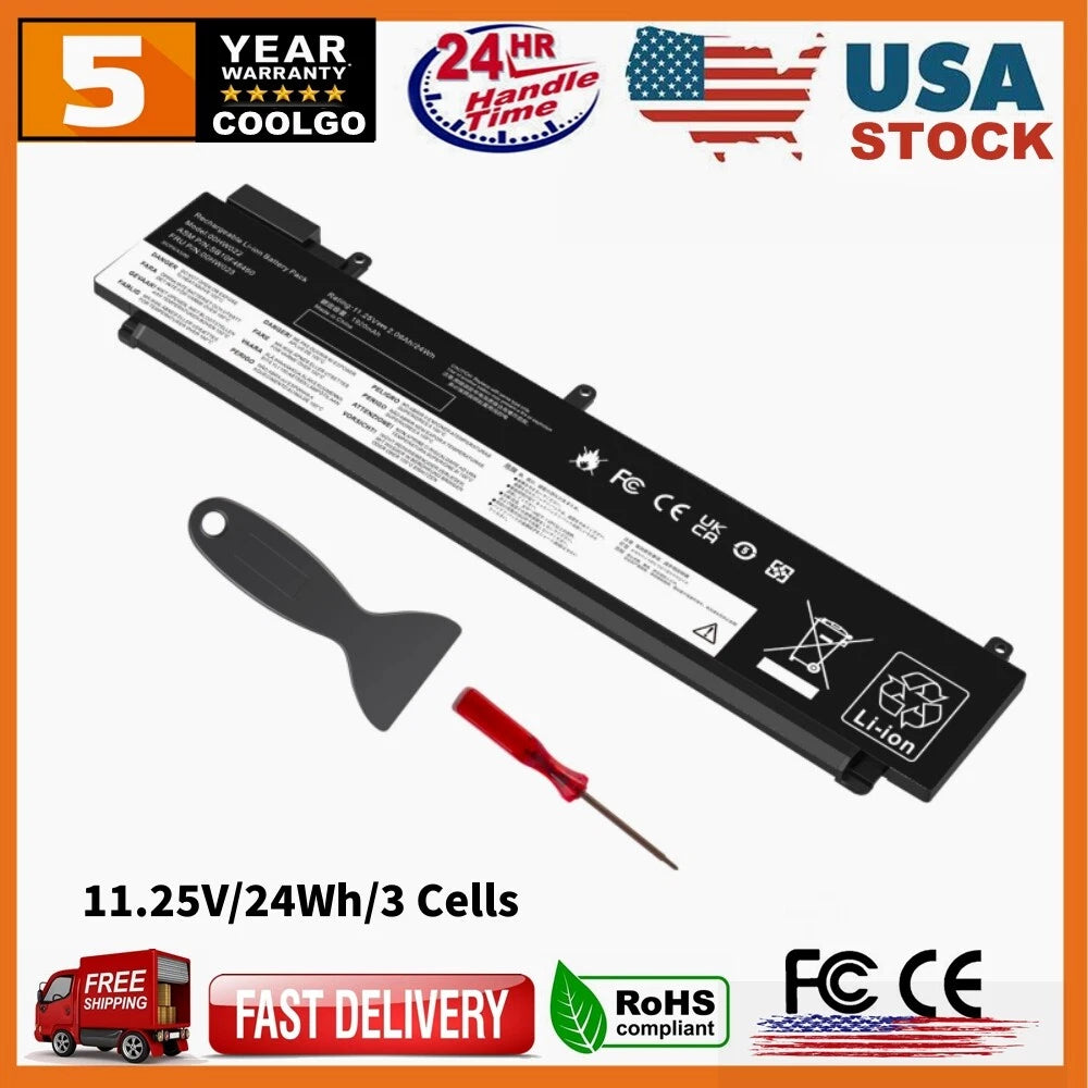Battery/Charger 00HW022 00HW023 For Lenovo ThinkPad T460s T470s SB10F46460 24Wh