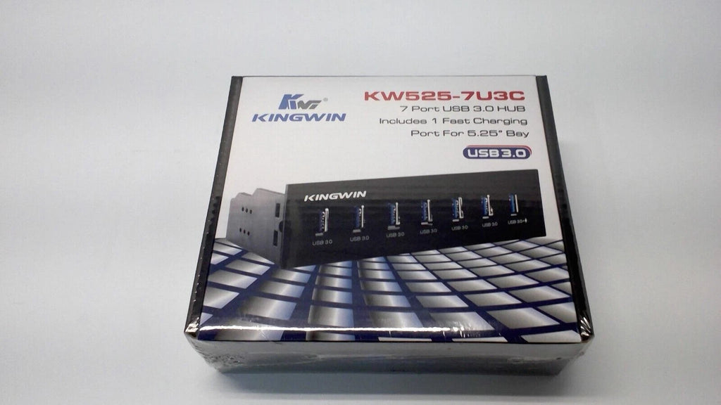 Kingwin Fast Charging 7Port 5.25inch Bay USB3.0 Hub (KW525-7U3C)