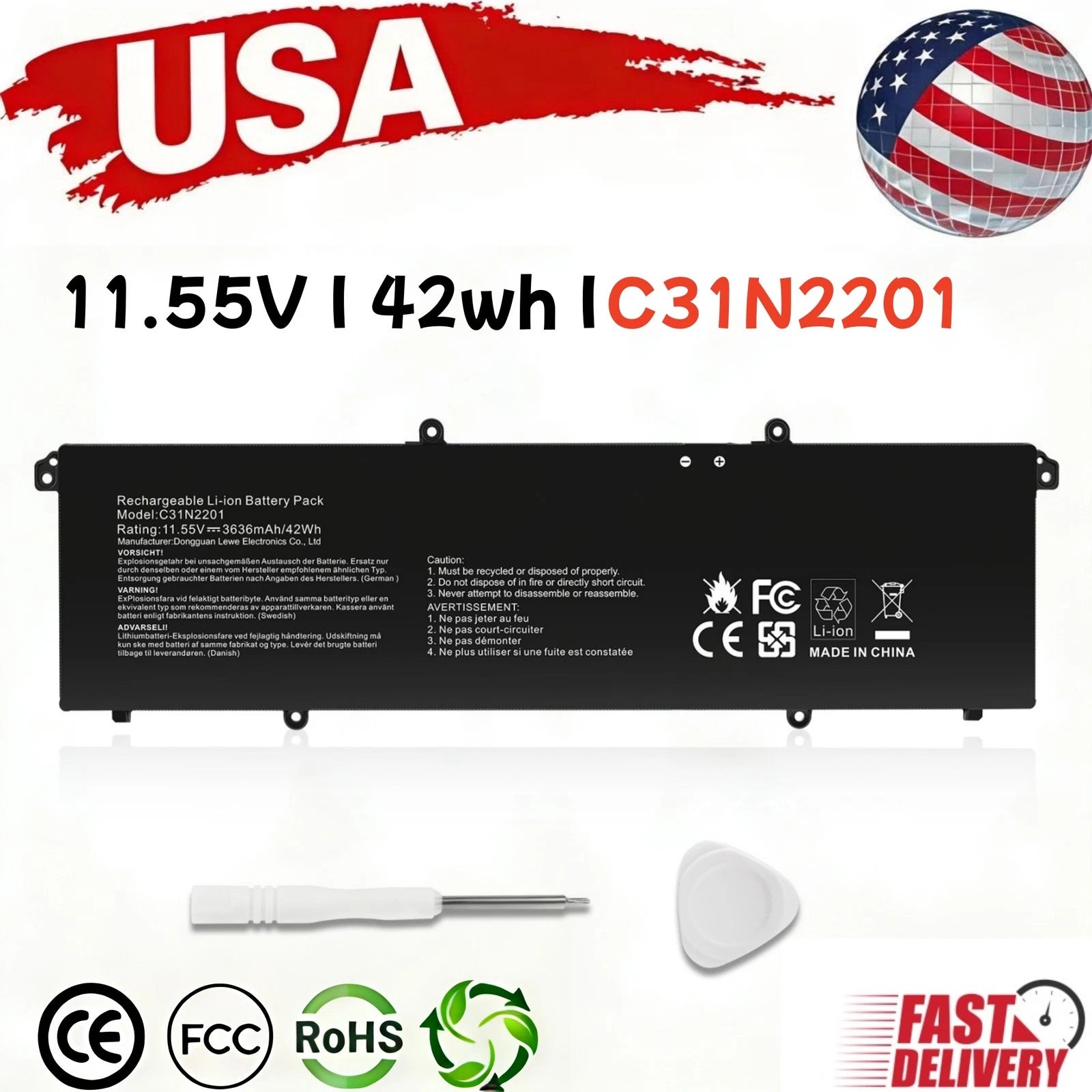 C31N2201 Battery for Asus Vivobook 14 14X 15X 16 16X OLED K3604VA K3604ZA Series