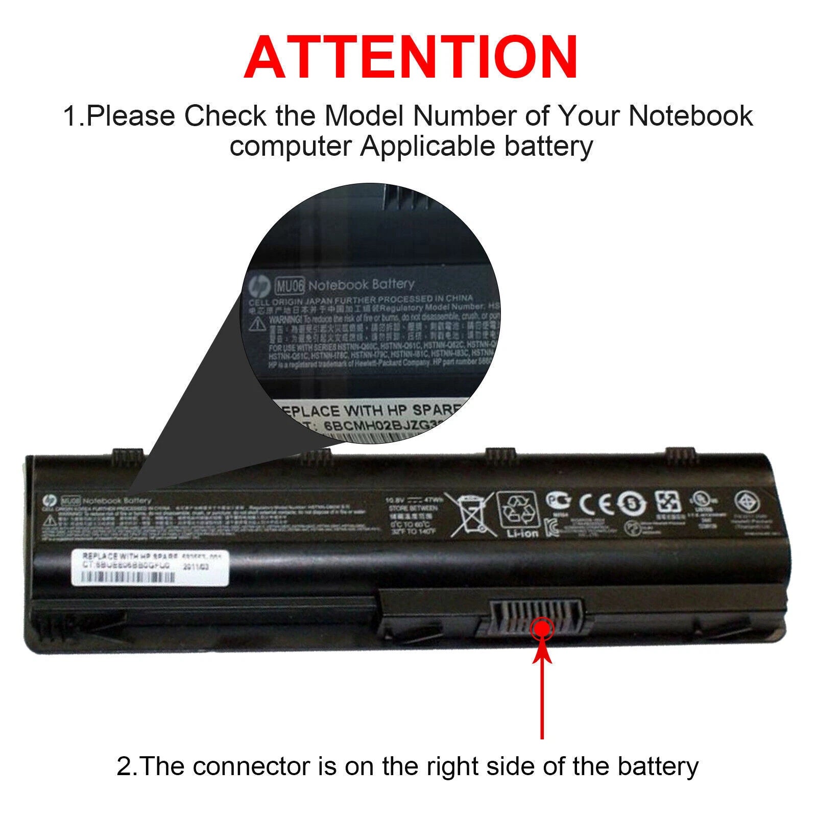 Laptop Battery for HP Pavilion dm4 dv3 dv5 dv6 G42 G62 G72 dv7 g4 g6 g7