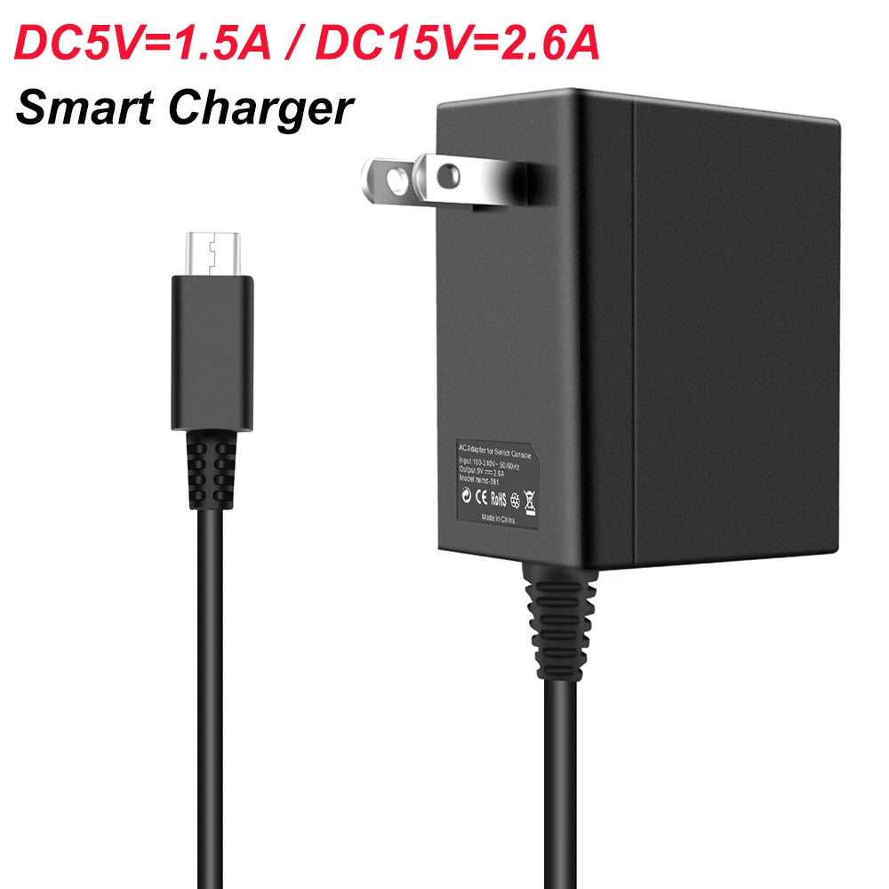 AC Adapter 15V Fast Wall Charger For Nintendo Switch TV & Dock Mode Power Supply
