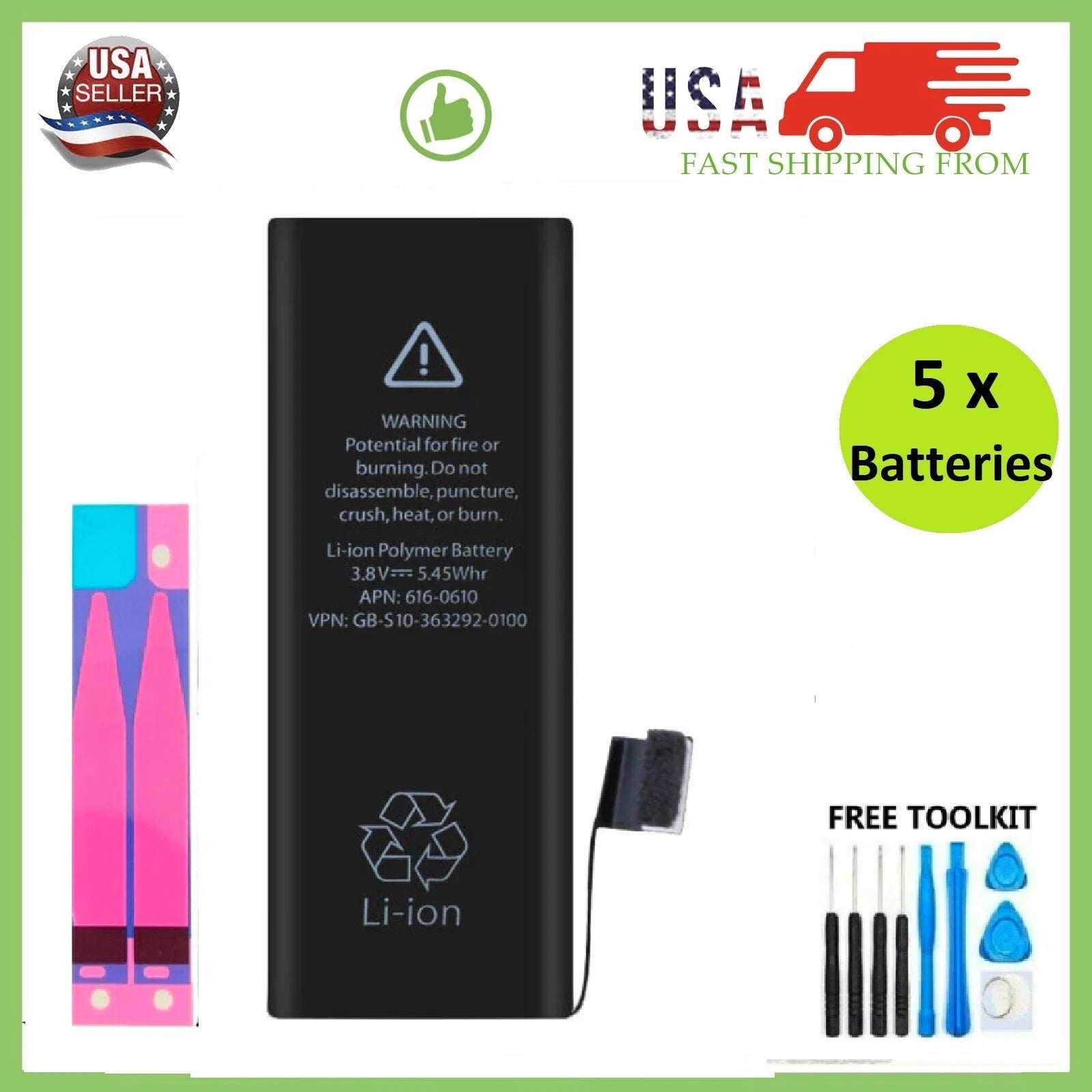 Premium Quality Replacement Internal Battery For iPhone 7/7 Plus + Free Tool LOT