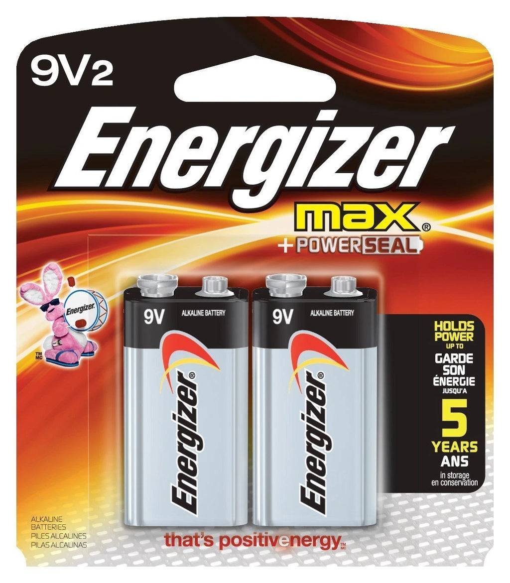 4 Energizer Max 9 Volt 9v alkaline Batteries