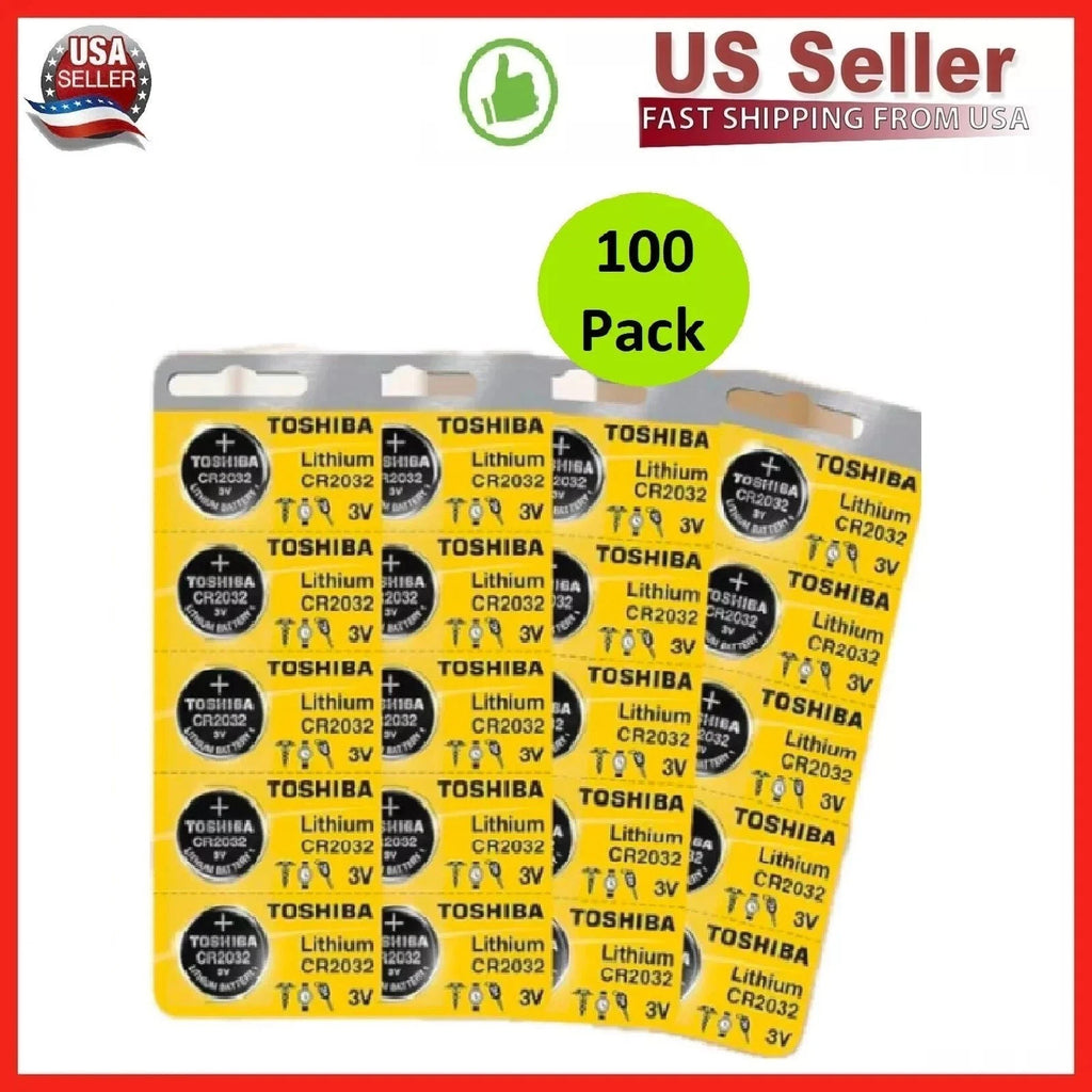 100 Toshiba CR2032 Fresh Date Stock CR2032 2032 Lithium 3V New Batteries Fresh