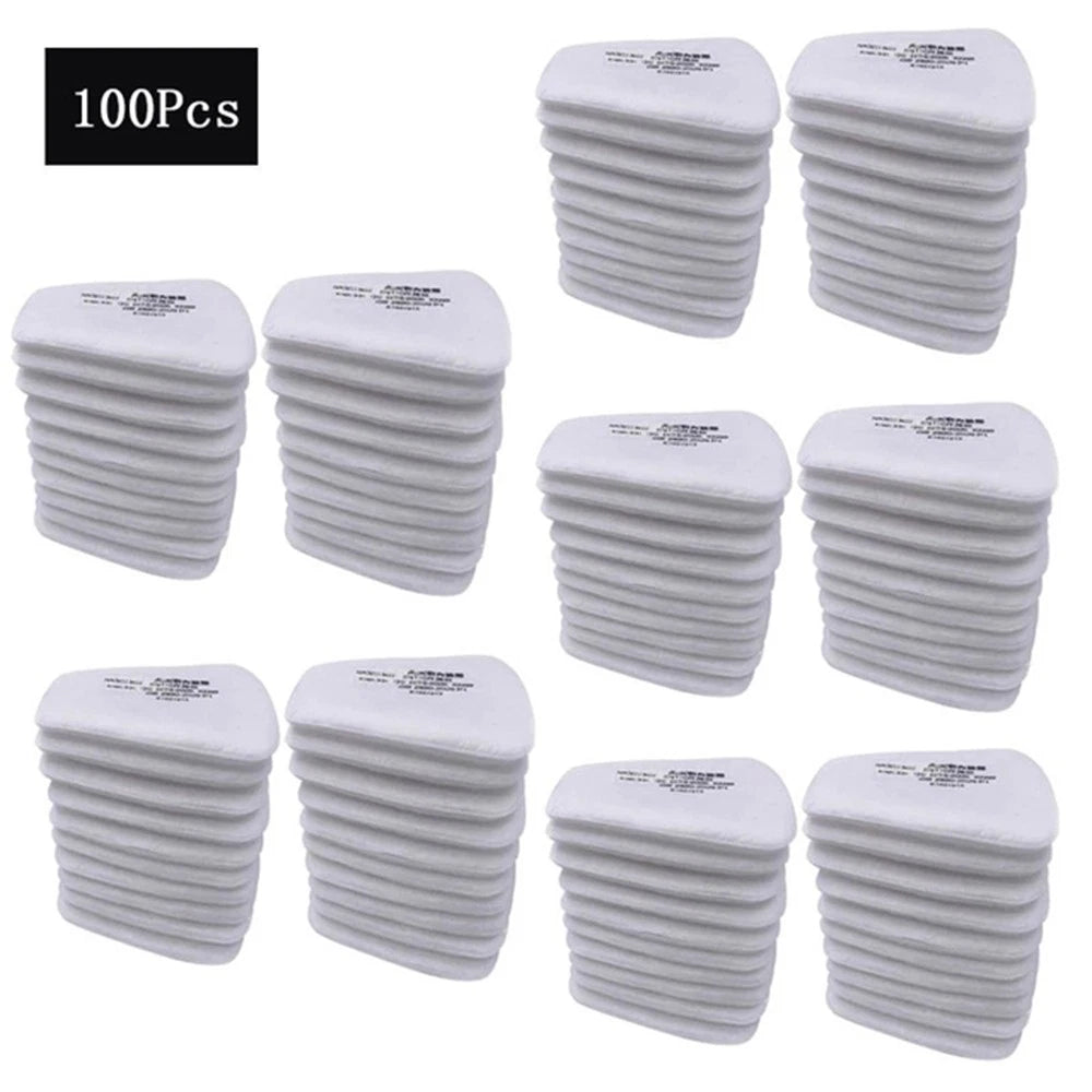 100pcs 5N11 Cotton Filter Replacement For 6100 6200 7000 7502 Respirator Filters