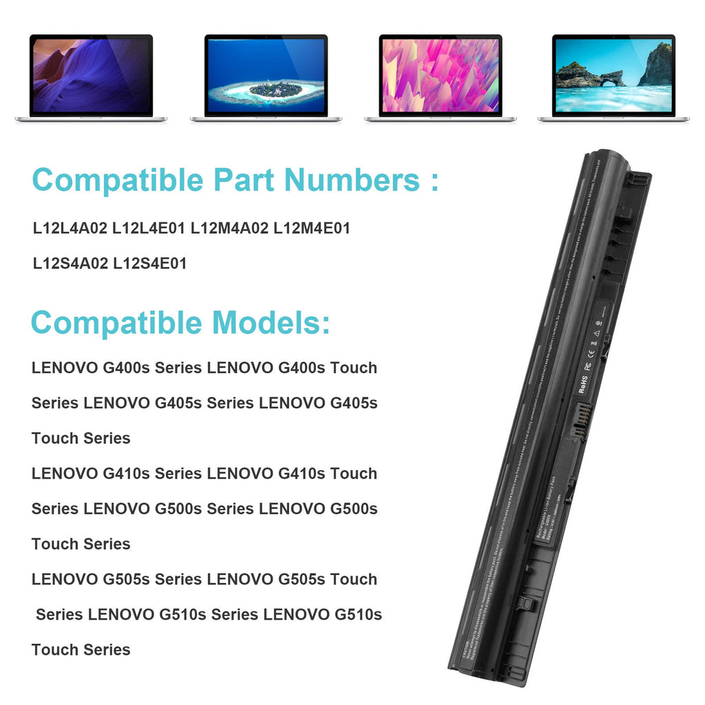 8CELL G400S Battery for Lenovo L12L4A02 L12L4E01 L12M4A02 L12M4E01 G40-30 G40-45