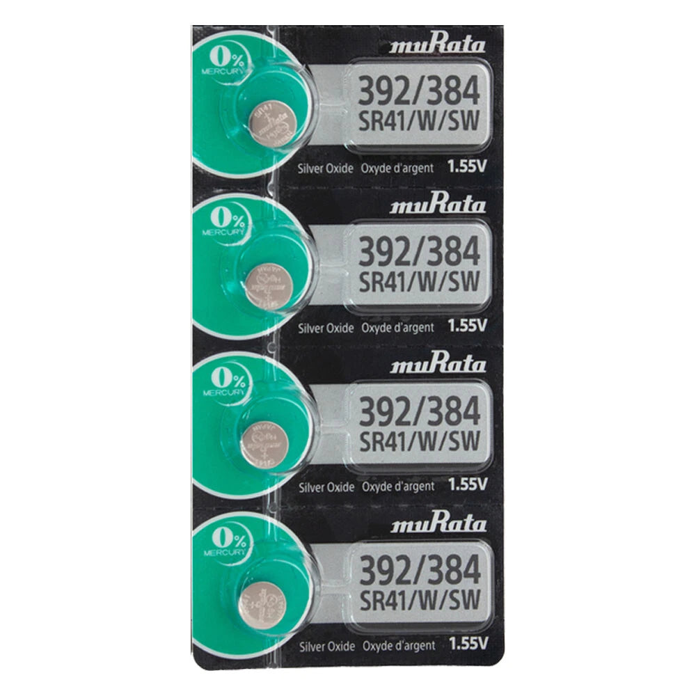 4 Murata Replaces Sony Silver Oxide SR41SW SR41W SR41 Watch 1.55V Battery