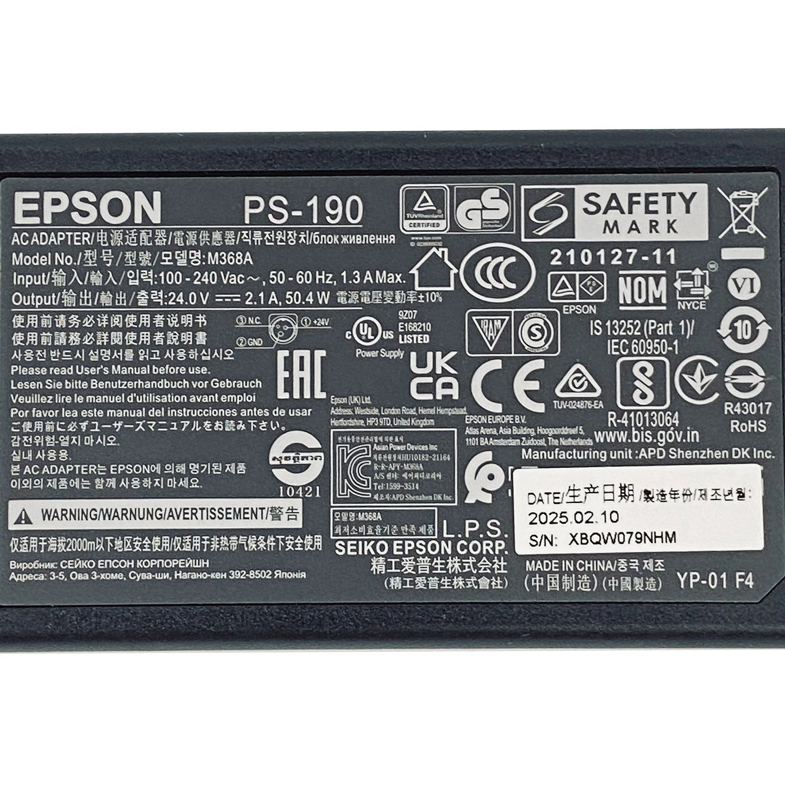 NEW??Original EPSON AC Adapter For TM-T20II-m TM-T70II-m Printers Power Supply