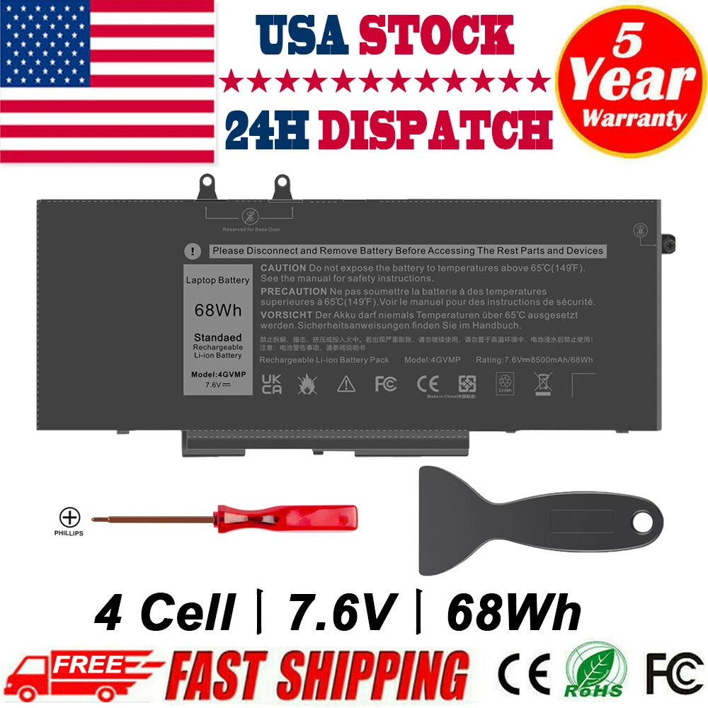 Battery For Dell Latitude 5500 5510 Inspiron 7791 2-in-1 Precision 3540 4GVMP US