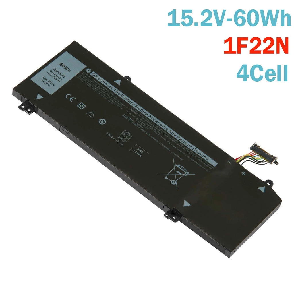 Battery 1F22N For Dell Alienware M17 M15 R1 G7 7590 7790 G5 15 5590 JJPFK 60Wh