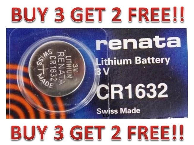 CR 1632 RENATA WATCH BATTERY ECR1632 CR1632 FREE SHIPPING BUY 3 GET 2 FREE!!