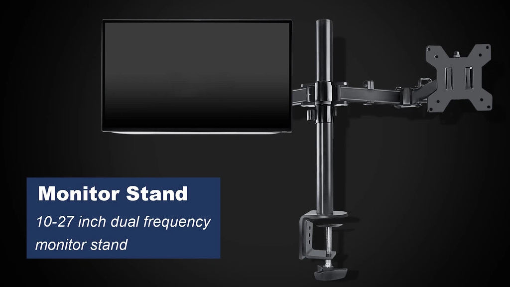 Dual Monitor Stand for 10" to 32" Screens,Free Standing Adjustable Monitor Mount