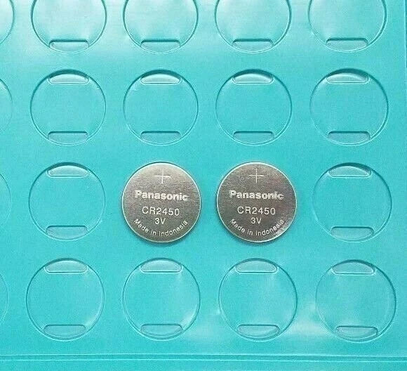 2 NEW PANASONIC CR2450 CR 2450 3v LITHIUM BATTERY