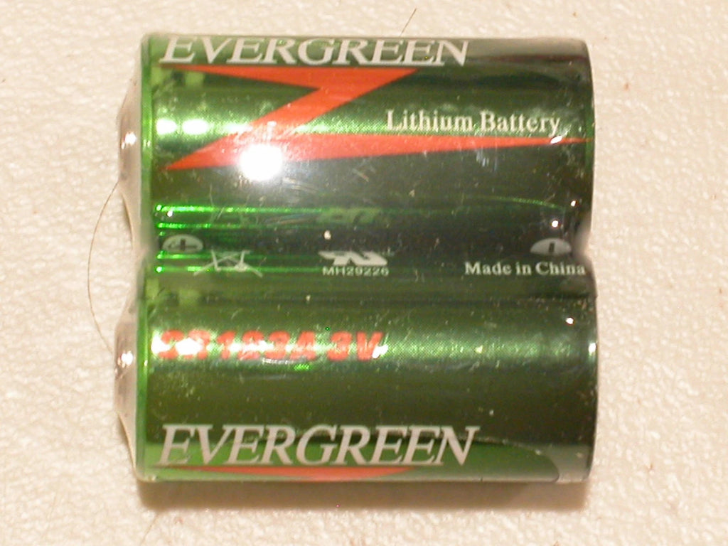 2 pc EVERGREEN CR123 CR 123 DL123 battery CR123A 17345 3v EXPIRE 03/2033