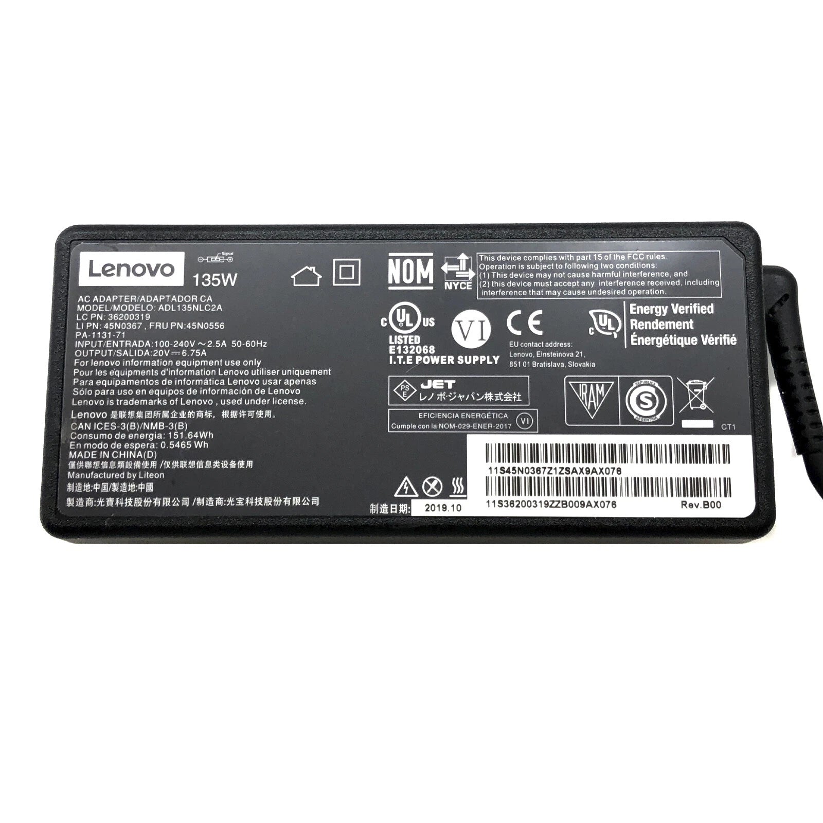 Open Box GENUINE Lenovo 135W Adapter for ThinkPad T440p T530 T540p W540 Charger