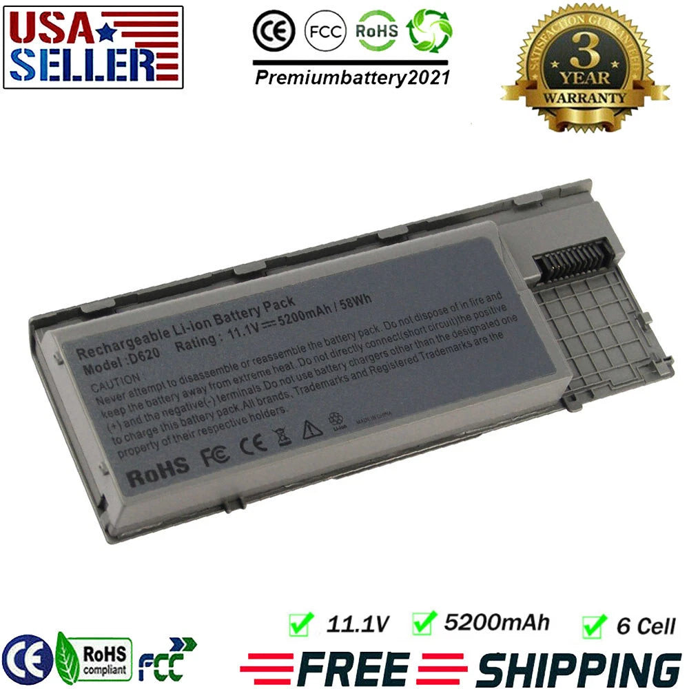 ?6 Cells Laptop Battery for Dell Latitude D620 D630 D631 D640 PC764 TC030 M2300