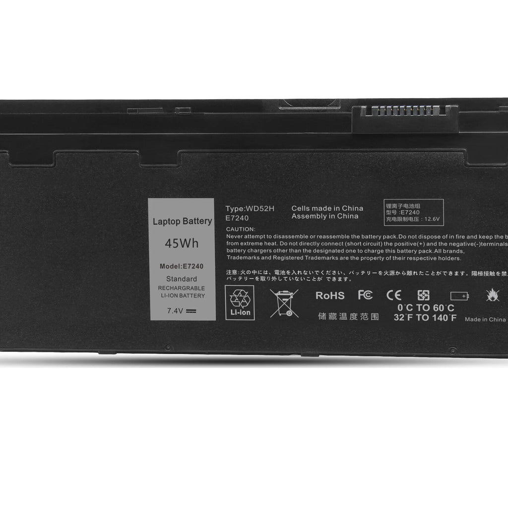 For Dell 45Wh Standard Rechargeable Li-ion Battery Type WD52H E7240