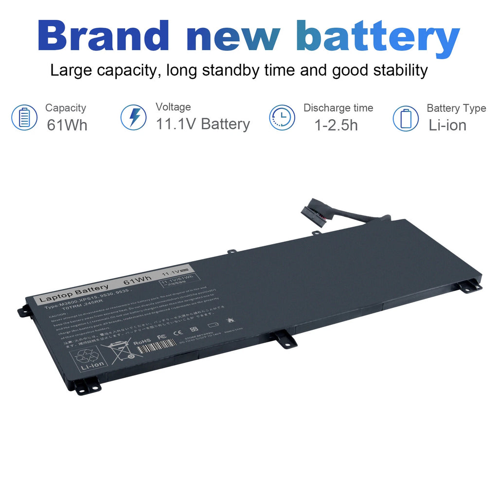 ?T0TRM Battery For Dell XPS 15 9530 Precision M3800 T0TRM TOTRM H76MV 7D1WJ