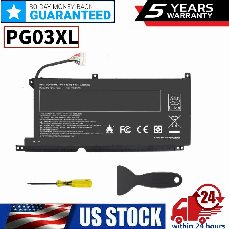 PG03XL L48495-005 Battery for HP PAVILION 15-DK 16-A 15-dk0020TX TPN-C141 52.5Wh