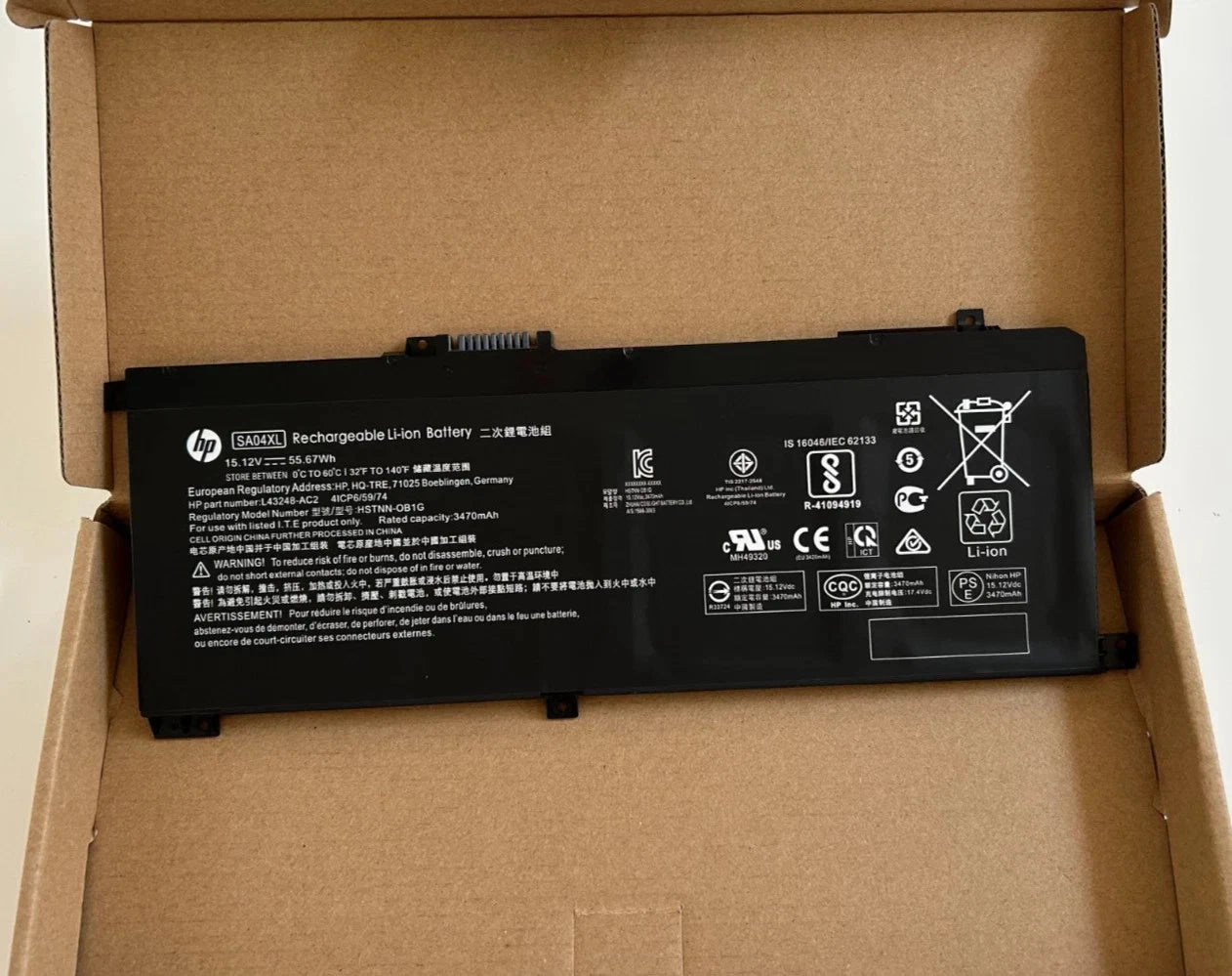 Genuine OEM SA04XL Battery for HP X360 15-DR 15-DR0010TX L43267-005 L43248-AC1