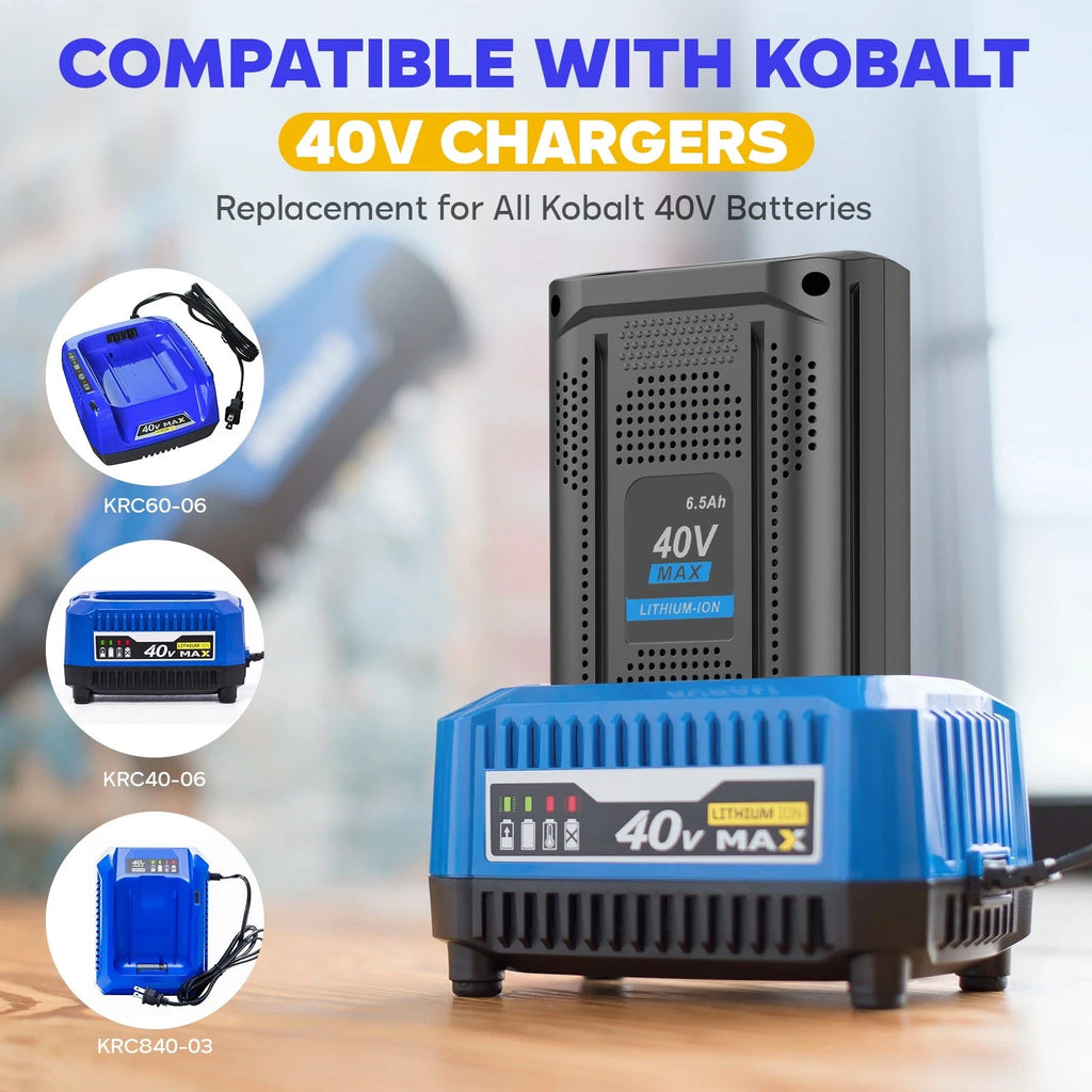 For Kobalt 40V MAX Li-Ion Battery KB440-03 KB540-06 KB640-06 KB540C-06 6.5 Ah