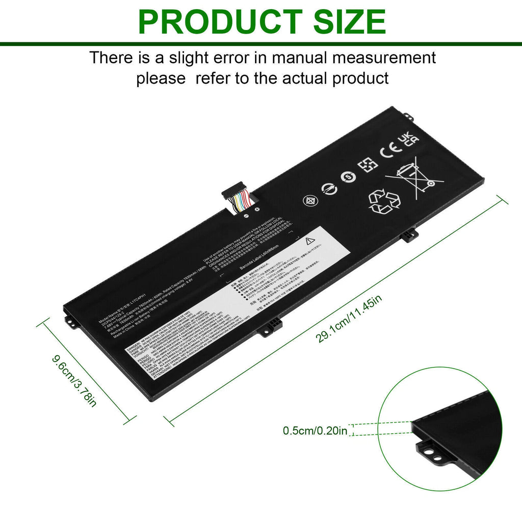 Battery for Lenovo Yoga 7 Pro-13IKB C930 C930-13IKB 81C4 L17C4PH1 L17M4PH1 60Wh