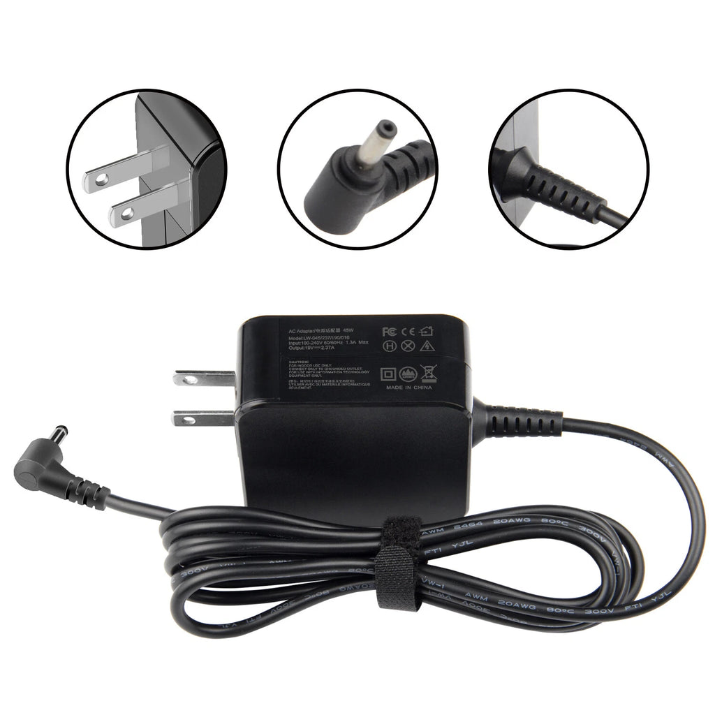 19V 2.37A 45W AC Charger Adapter For ASUS X553M X553MA Power Supply 4.0*1.35mm