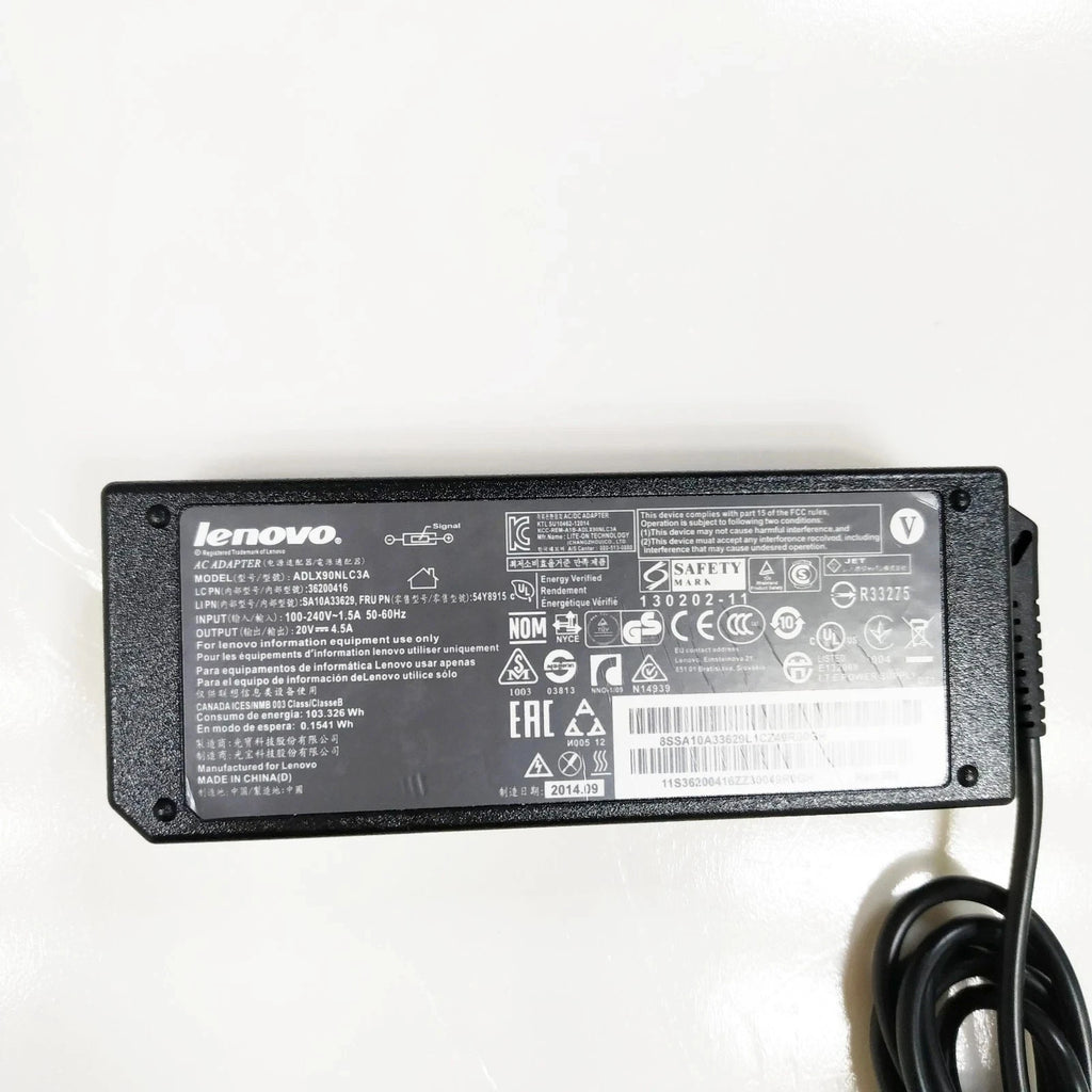 Genuine 90W Lenovo Adapter Charger ThinkPad X1 Carbon 0B46994 Yellow Square Tip