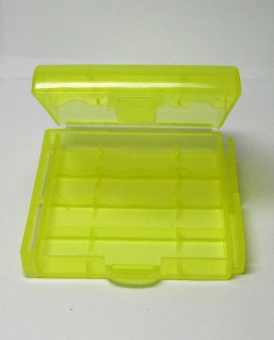 1 Yellow Plastic Battery Case Holder for 4 x 14500 Batteries