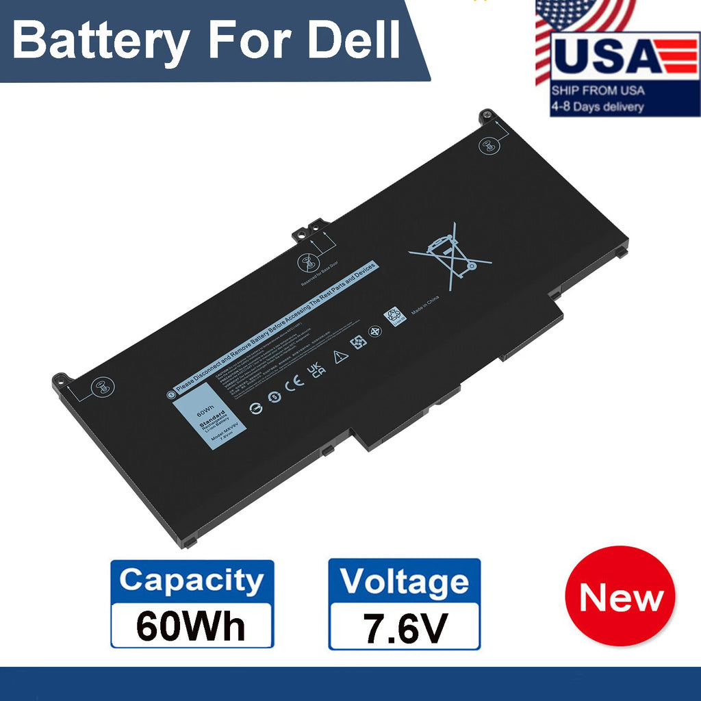 Replace MXV9V Battery For Dell Latitude 5300 5310 7400 E5310 829MX 5VC2M 60Wh