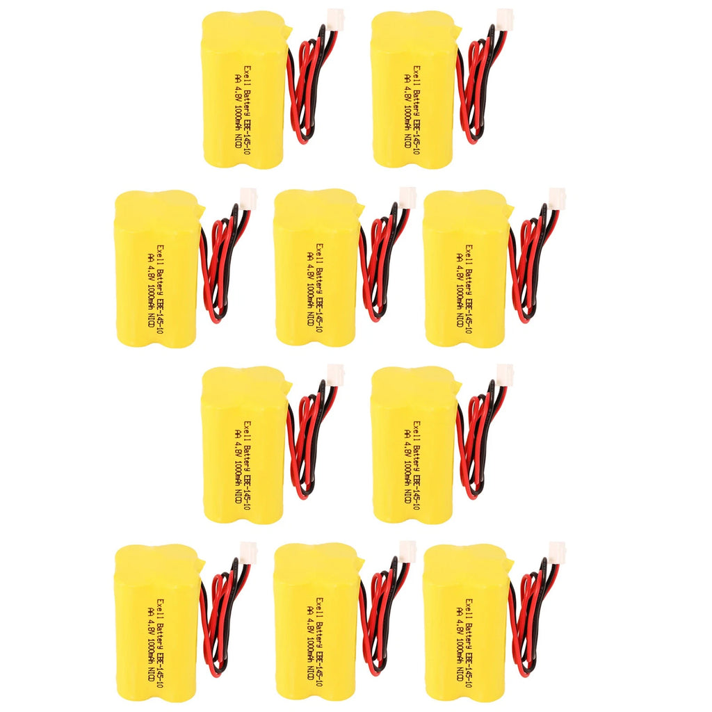 10pc Emergency Lighting Battery Fits Lithonia D-AA650BX4 Squared Shape Pack