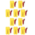 10pc Emergency Lighting Battery Fits Lithonia D-AA650BX4 Squared Shape Pack