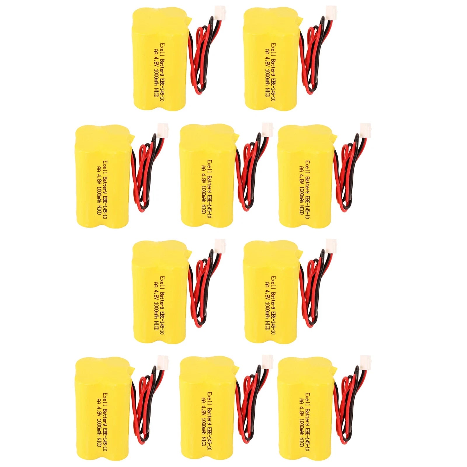 10pc Emergency Lighting Battery Fits Lithonia D-AA650BX4 Squared Shape Pack