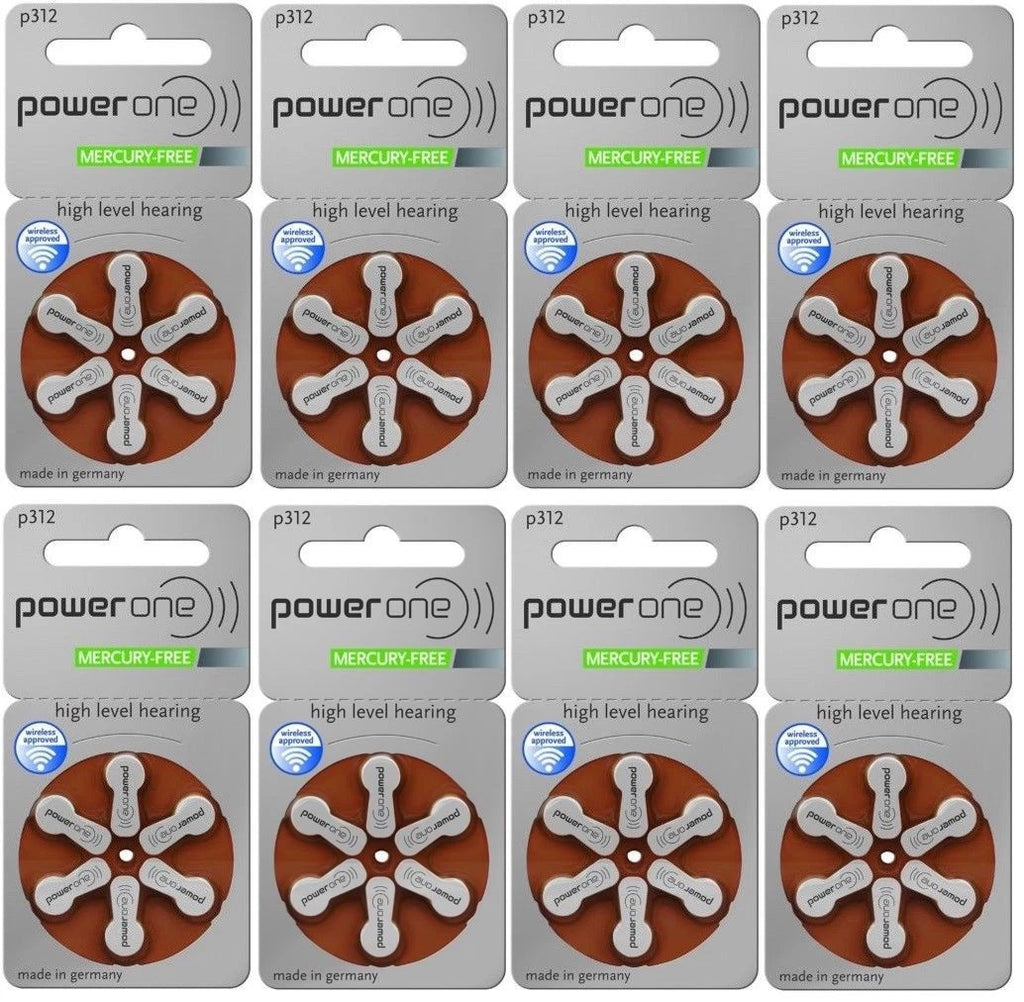 NEW 240 Pcs Power One Power One Hearing Aid Batteries size P312 Expire 2023
