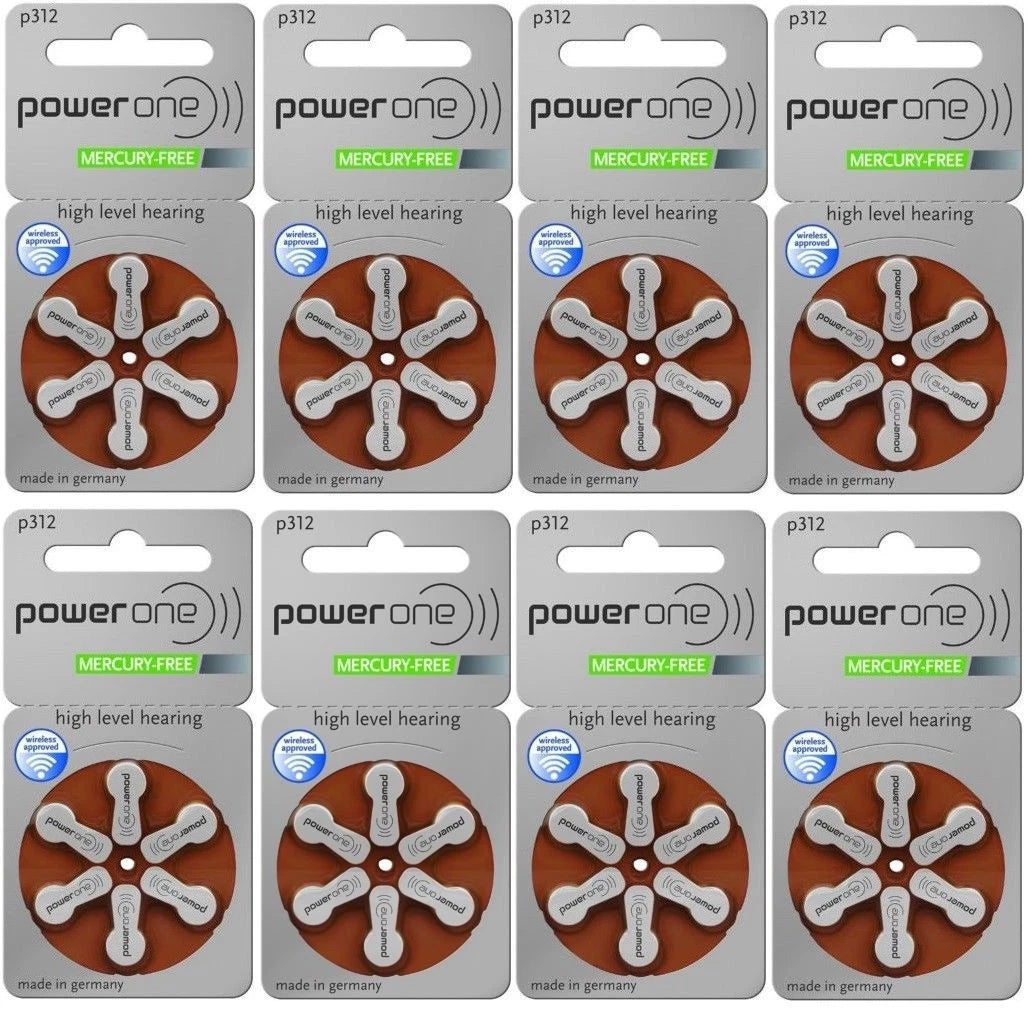 NEW 240 Pcs Power One Power One Hearing Aid Batteries size P312 Expire 2023