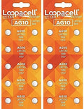 20 AG10 LR1130 LR1131 389A 389 Loopacel 1.5 Volt Alkaline Button Cell Batteries