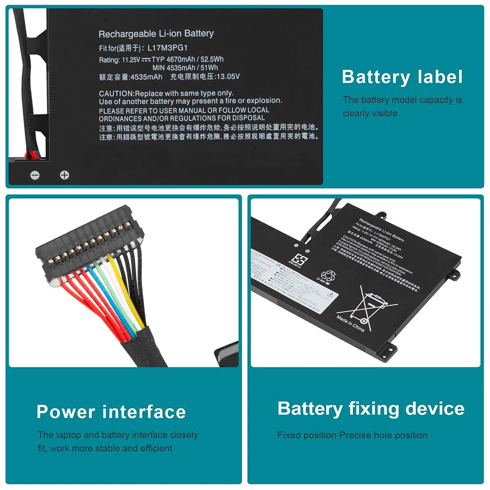 Battery for Lenovo Legion Y540-15IRH Y7000P Y7000 L17L3PG1 L17M3PG1 L17M3PG2