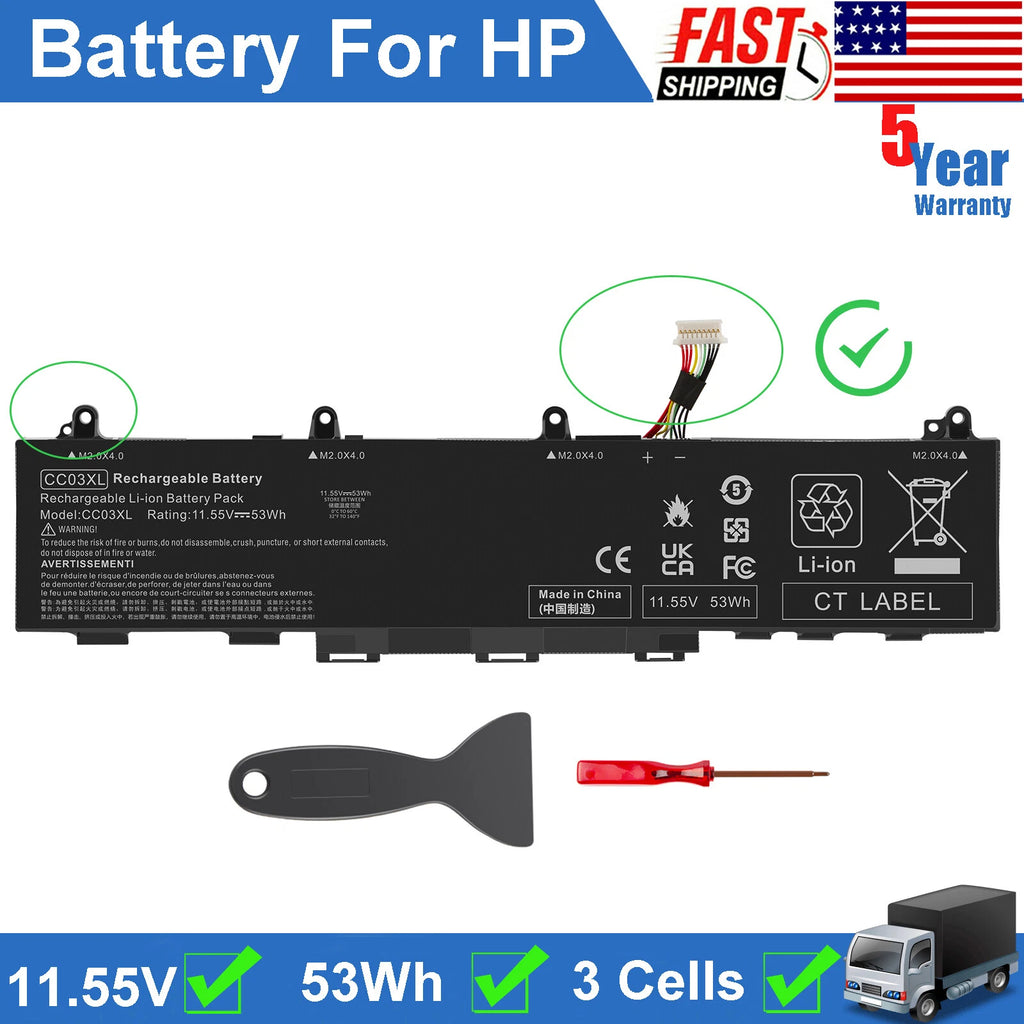 CC03XL Battery for HP ZBook Firefly 14 G7/G8 EliteBook 840 845 G7/G8 Series 53wh