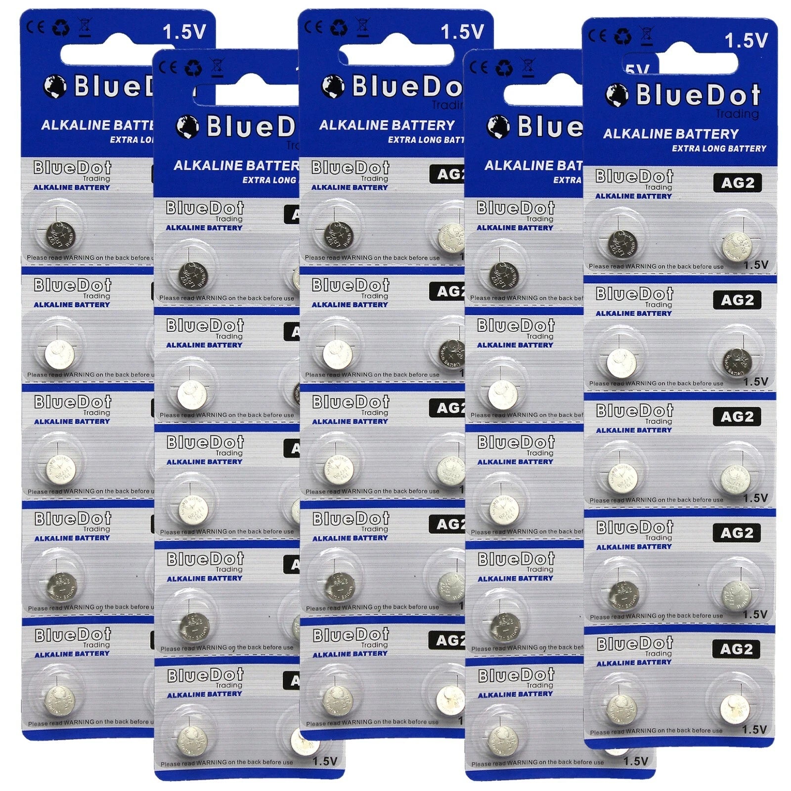 50 x BlueDot AG2 396A LR726 SR726SW CX59 LR59 SR59 397 Alkaline Watch Battery US