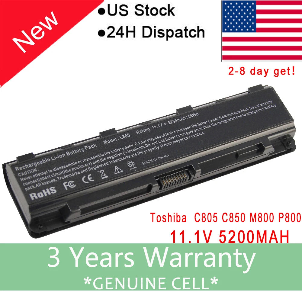 Battery For Toshiba Satellite PRO C850D C855D C870D C875D Laptop PA5024U-1BRS f1