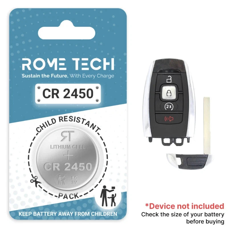 Key Fob Battery Replacement for Lincoln MKC 2019 2018 - 2014 (1 Pack or 2 Pack)