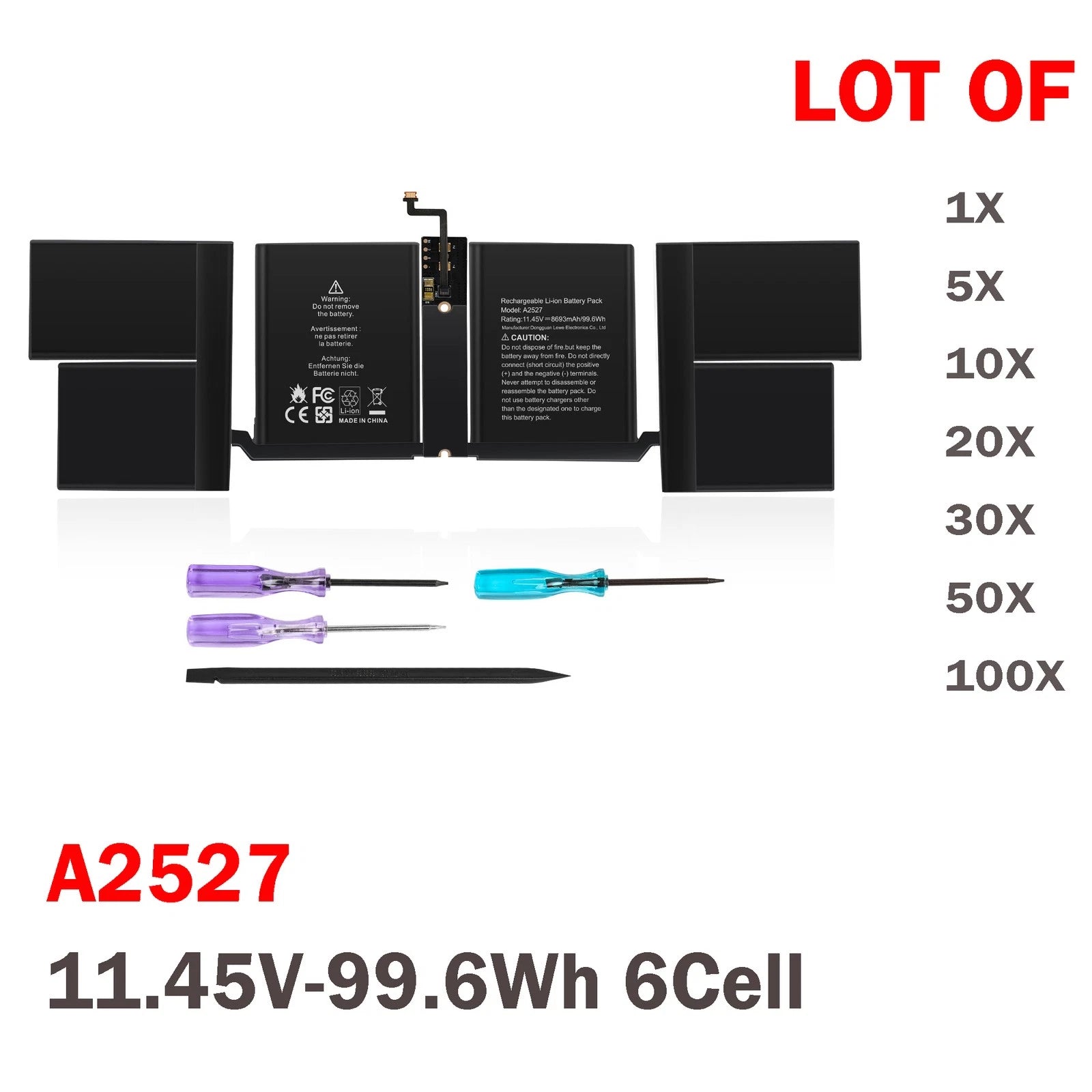 ??LOT BATTERY FOR APPLE MACBOOK PRO 16" 2021 A2485 A2527 11.45V 99.6Wh MK183LL/A